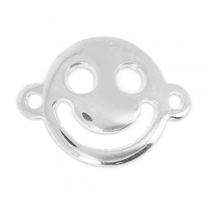 Intercalaire émoticône joyeux 19x14 mm argenté x1