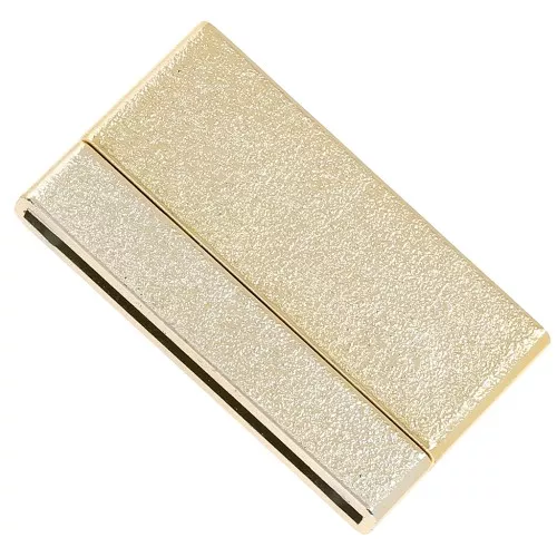 Fermoir aimanté 42 mm pour lacet de 2 mm - Doré effet diamanté x1