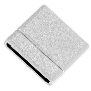 Fermoir aimanté 22 mm pour lacet de 2 mm - Argenté effet diamanté x1