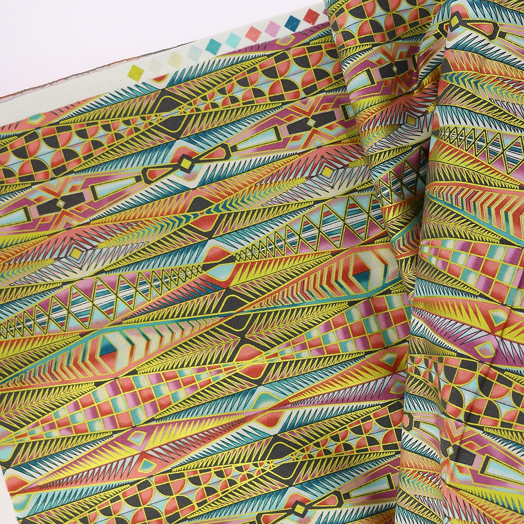 Tissu Lumina Robert Kaufman Dawn Metallic x10cm Robert Kaufman