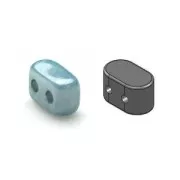 IOS® par Puca® 5,5x2,5 mm Chalkwhite Blue Ceramic Look x10g