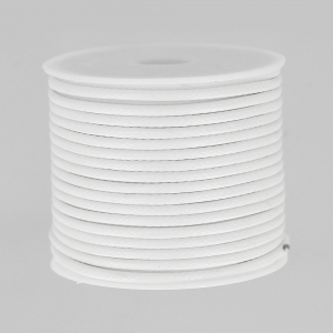 Cordon polyester imitation serpent type snake cord 2 mm Blanc x9 m