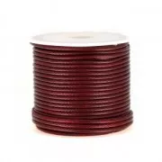 Cordon polyester imitation serpent type snake cord 1.5 mm Bordeaux x10 m