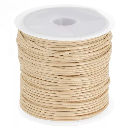 Cordon polyester imitation serpent type snake cord 1 mm - Beige x10m