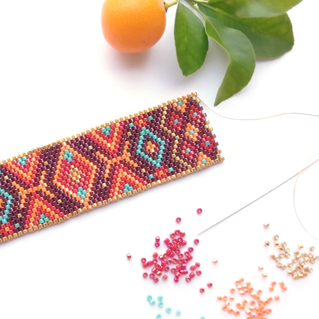 Kit Bracelet et Boucles d'Oreilles Tissage Miyuki Peyote ...