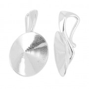 Serti fin pendentif  pour cabochon PureCrystal 1122 14 mm en Argent 925 x1|raw }}