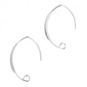 Crochets d'oreilles 25 mm en Argent 925  x2