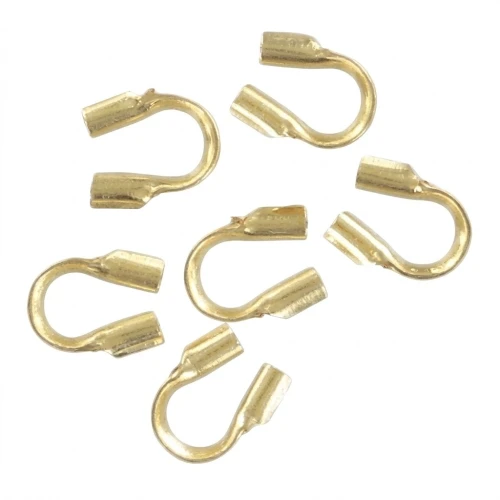 Protections pour fil cablé 1 mm en Gold Filled (or laminé) x6