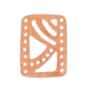 Intercalaire martelé 8 rangs 21x15 mm doré rose satiné x1