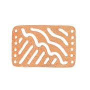 Intercalaire martelé 6 rangs 30x20 mm doré rose satiné x1|raw }}