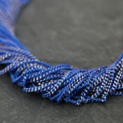 Chaîne maille gourmette 1.5 mm Bleu Dur/doré x1m