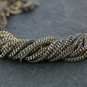 Chaîne maille gourmette 1.5 mm Gris/doré x1m