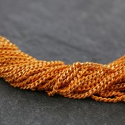 Chaîne maille gourmette 1.5 mm Orange/doré x1m