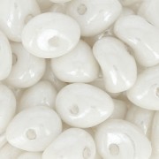 Perles en verre Tico Beads 5x7 mm Chalkwhite Ceramic Look x25|raw }}