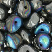 Perles en verre Tico Beads 5x7 mm Jet Glittery Graphite x25|raw }}