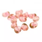 Perles en verre Tico Beads 5x7 mm Jet Glittery Silver x25