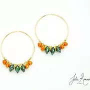 Perles en verre Tico Beads 5x7 mm Jet Glittery Silver x25