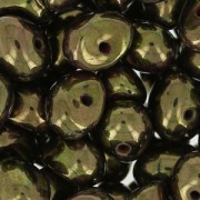 Perles en verre Tico Beads 5x7 mm Jet Luster Rose Gold Topaz x25|raw }}