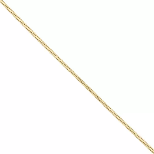 Chaîne maille serpentine 1.4 mm - Doré à l'or fin x1m