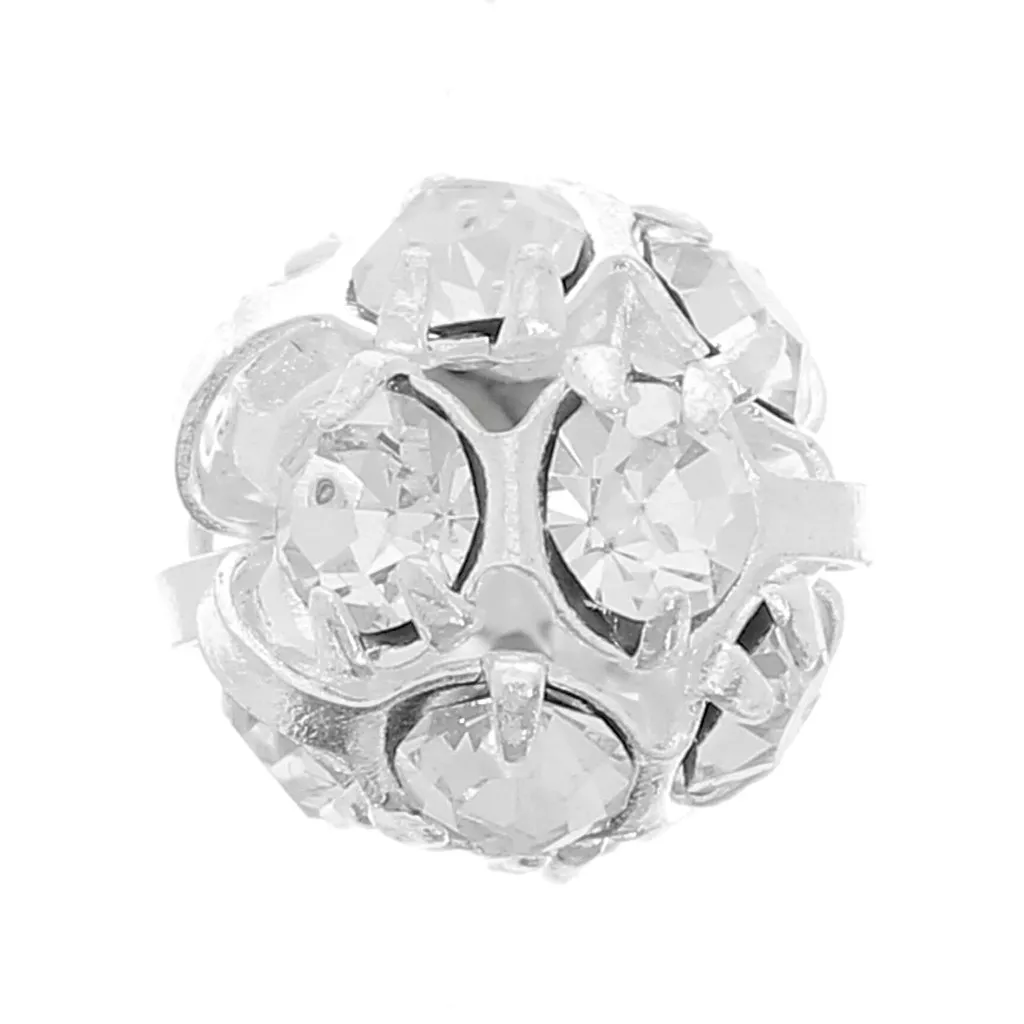 Breloque ronde 7 mm avec strass - Doré - Lilas x1 - Perles & Co