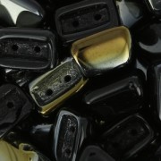 Perles en verre Roofy Beads 5x8 mm Jet Valentinit x25|raw }}