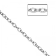 Chaîne maille forçat limée 1.6 mm rhodié x5m|raw }}