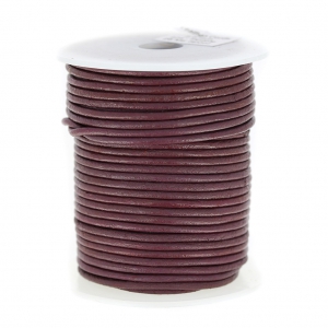 Cordon cuir 2 mm Vintage Purple x 25 m
