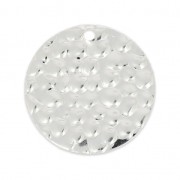Sequin rond martelé 18 mm en Argent 925 x1|raw }}