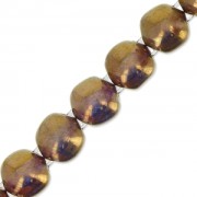 Perles en verre Dobble Beads 2 trous 8 mm Crystal Gold Bronze x20|raw }}