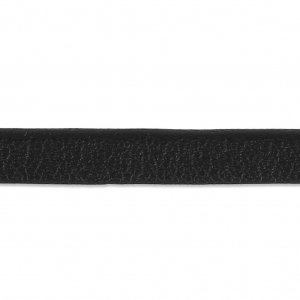 Lacet cuir reconstitué double-face 5 mm Noir x1m