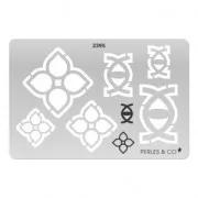 Gabarit rigide pour pâte polymère 152x100 mm motifs Fleurs et Oeils