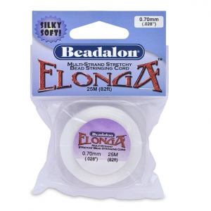 Fil élastique Elonga 0.7 mm - Multi-brins - Blanc x25m