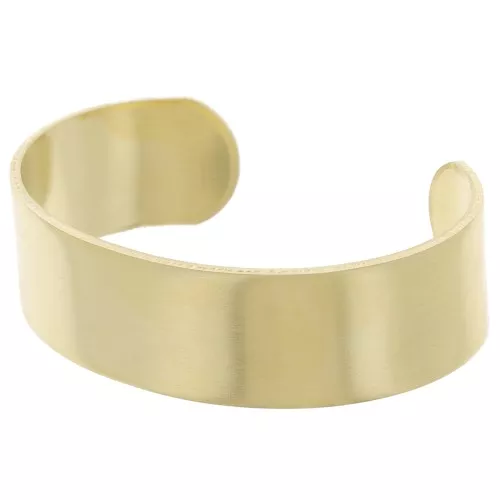 Bracelet jonc plat en laiton brut 19x150 mm à décorer x1