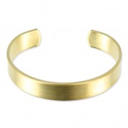 Bracelet jonc plat en laiton brut 12.5x150 mm à décorer x1|raw }}