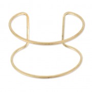 Bracelet manchette fil en laiton brut 46x160 mm à décorer x1