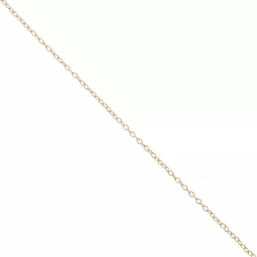 Chaîne fine maille Forçat ovale 1.3 mm - Doré à l'or fin x1m