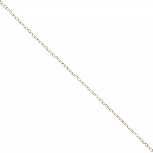 Chaîne fine maille Forçat ovale 0.9 mm Doré à l'or fin x1m