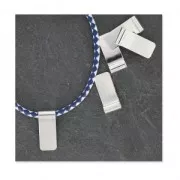 Pendentif plat à décorer 23.6x10 mm pour cordon de 3.5 mm Placage argent fin