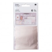 Paquet de 6 feuilles de transferts métallisées Paper Poetry Champagne|raw }}