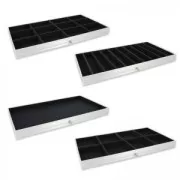 Plateau 12 compartiments pour valise de transport bijoux Noir x1