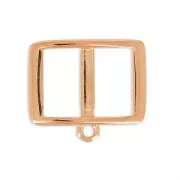 Intercalaire pour lacet 10 mm collier choker 17.5 mm doré rose x1