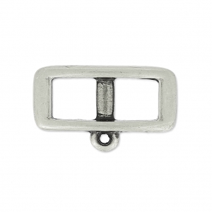 Intercalaire pour lacet 5 mm collier choker 18 mm Placage Argent fin vieilli x1