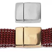 Fermoir aimanté 23.5 x 19.5 mm Doré à l'or fin x1