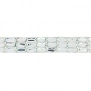 Ruban strass baguette 3 rangs thermocollant 15 mm Crystal x50cm|raw }}