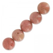 Perle ronde en pierre gemme Rhodonite 12,5 mm x1