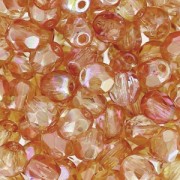 Facettes 4 mm Crystal Orange Rainbow x50