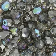 Facettes 4 mm Crystal Graphite Rainbow x50