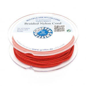 Fil de jade / Fil nylon tressé européen Griffin 0.5 à 0.8 mm Red x25m