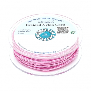 Fil de jade / Fil nylon tressé européen Griffin 0.5 à 0.8 mm Dark Pink x25m