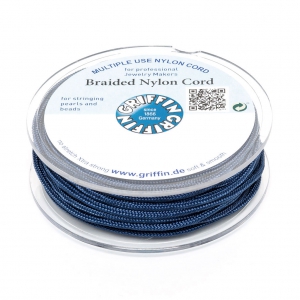 Fil de jade / Fil nylon tressé européen Griffin 0.5 à 0.8 mm Dark Blue x25m